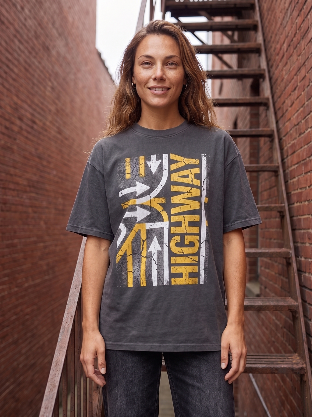 Highway Oversized T-Shirt - Close-up