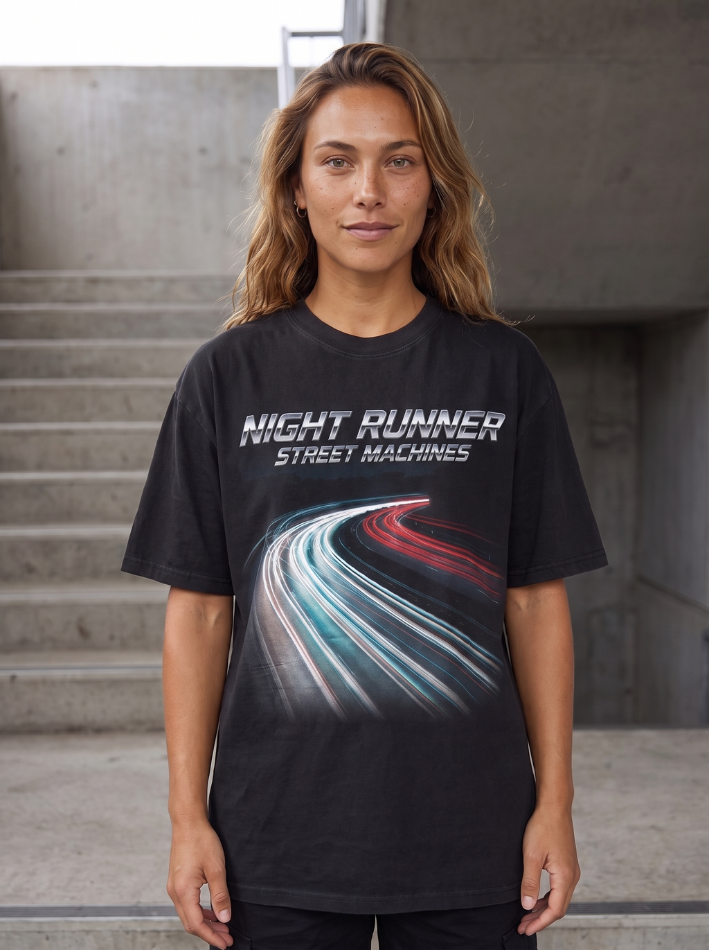 Night Runner Oversized T-Shirt - Close-up