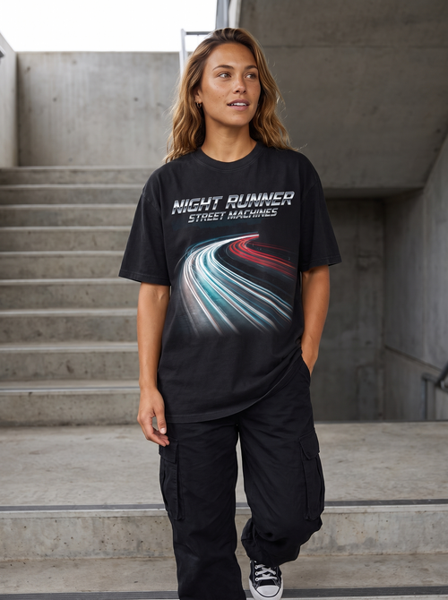 Night Runner Oversized T-Shirt - Front view