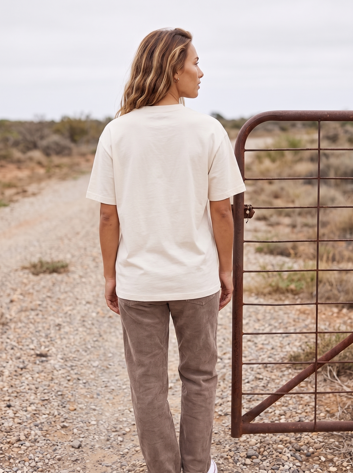 Red Centre Oversized T-Shirt - Back view