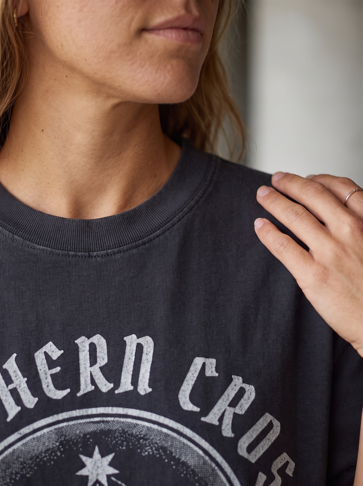 Southern Cross Oversized T-Shirt - Fabric detail