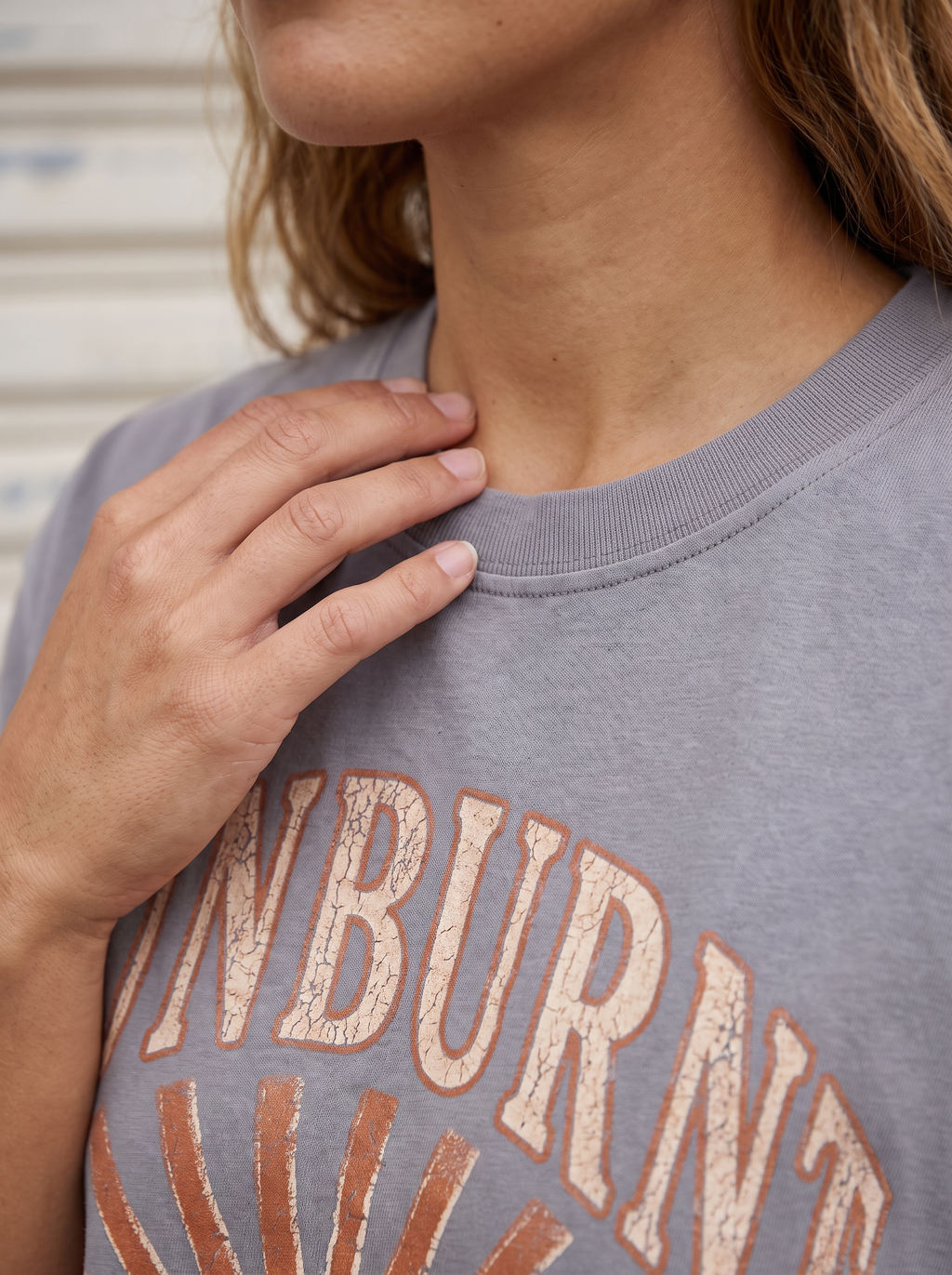 Sunburnt Oversized T-Shirt - Fabric detail