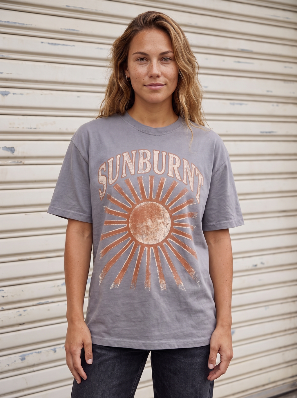 Sunburnt Oversized T-Shirt - Close-up