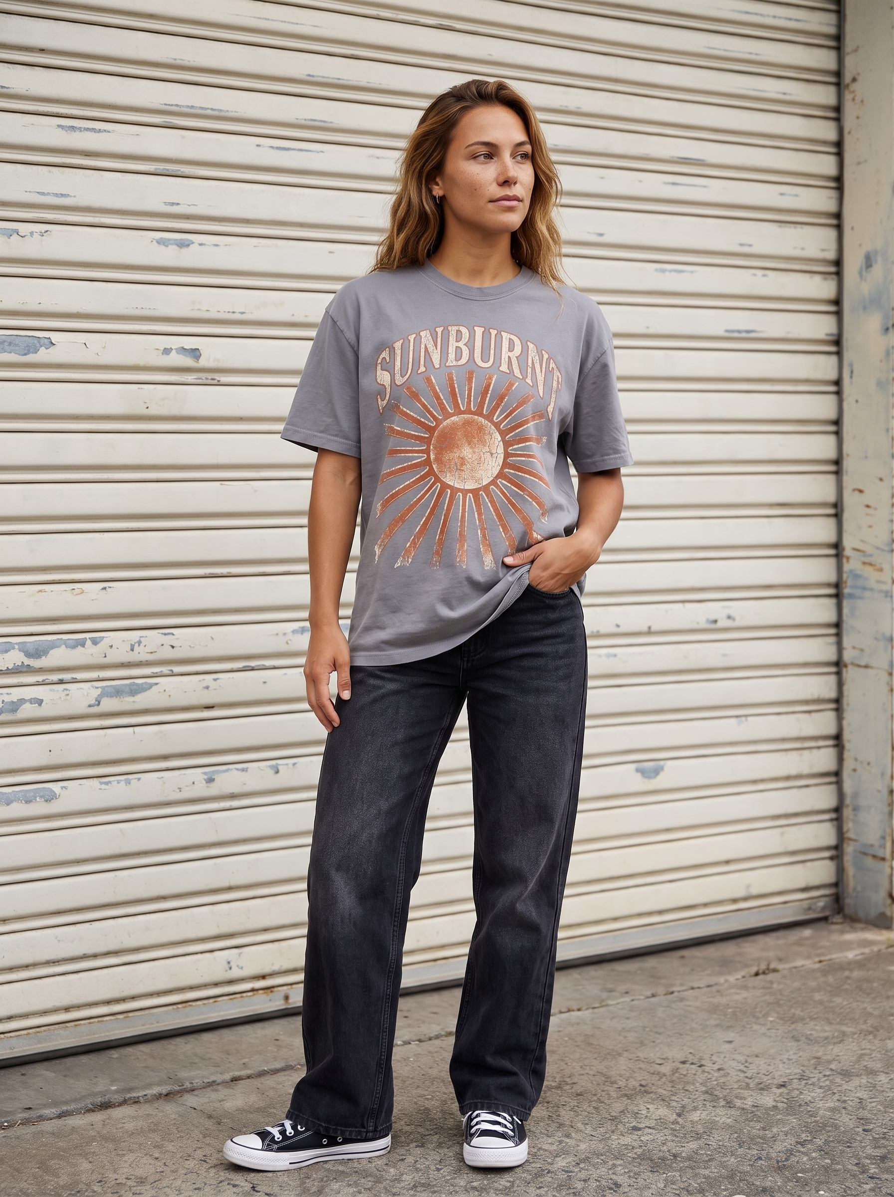 Sunburnt Oversized T-Shirt - Front view